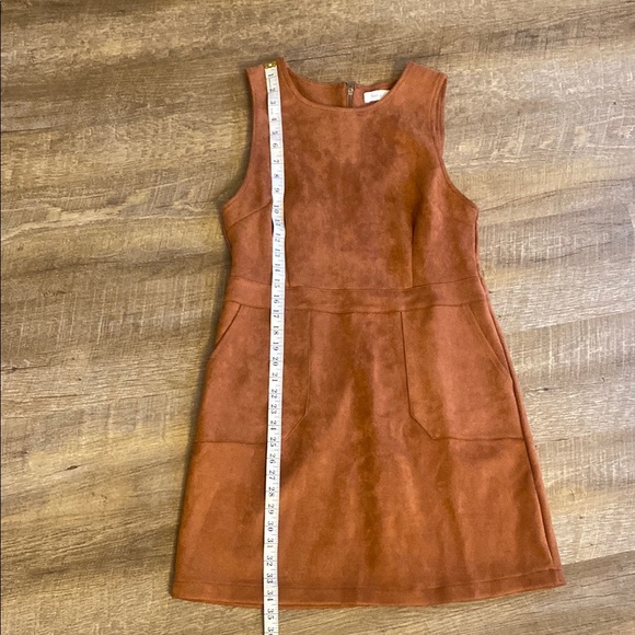 Bishop + Young Gemma Suede Dress in Tan Size L - Picture 6 of 8